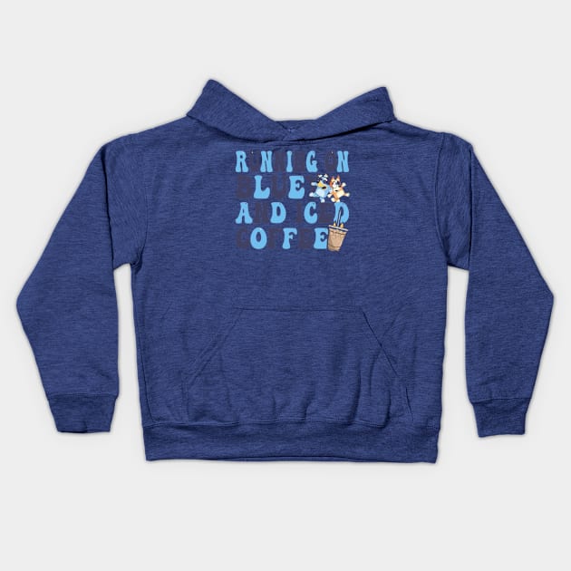 bluey and iced coffee Kids Hoodie by GapiKenterKali